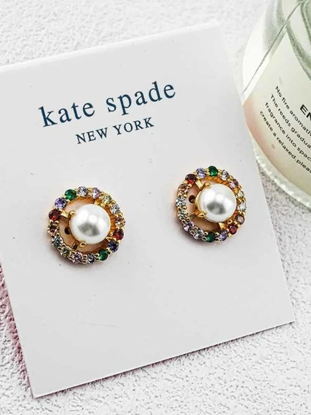 Kate Spade Multi-Gem Inlaid Stud Earrings